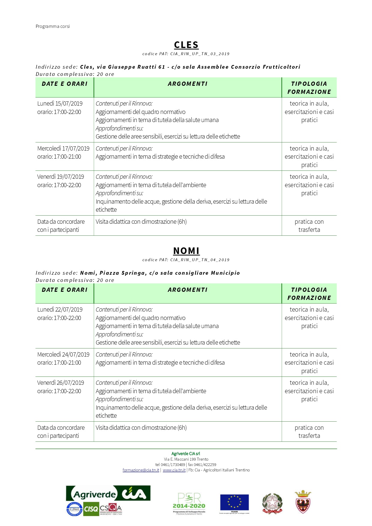 scarica programma patentino