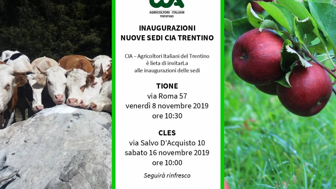 Nuove sedi CIA Trentino