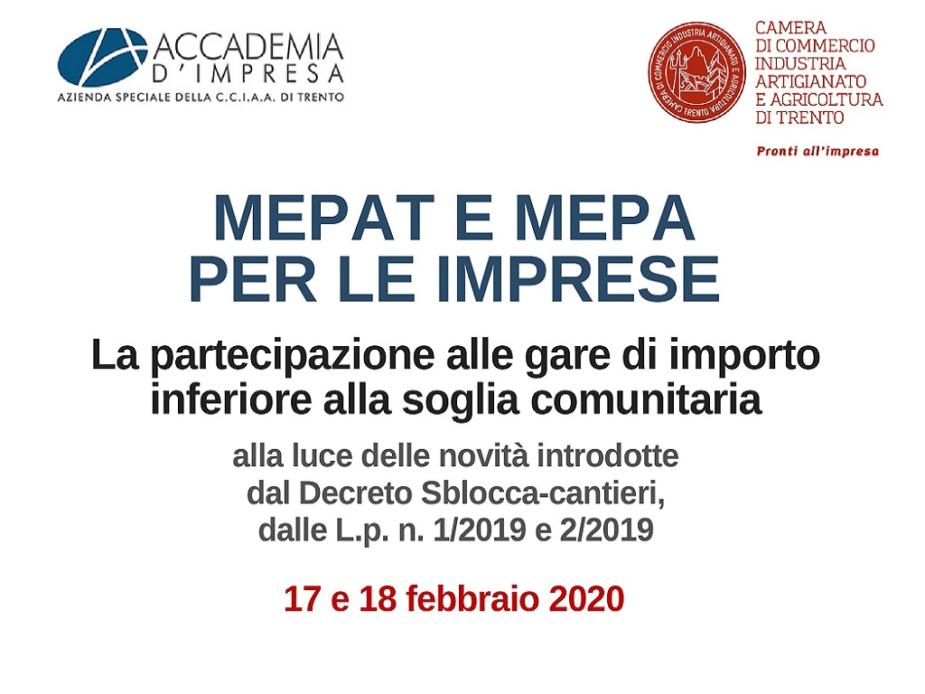 Incontri su MEPAT e MEPA per le imprese