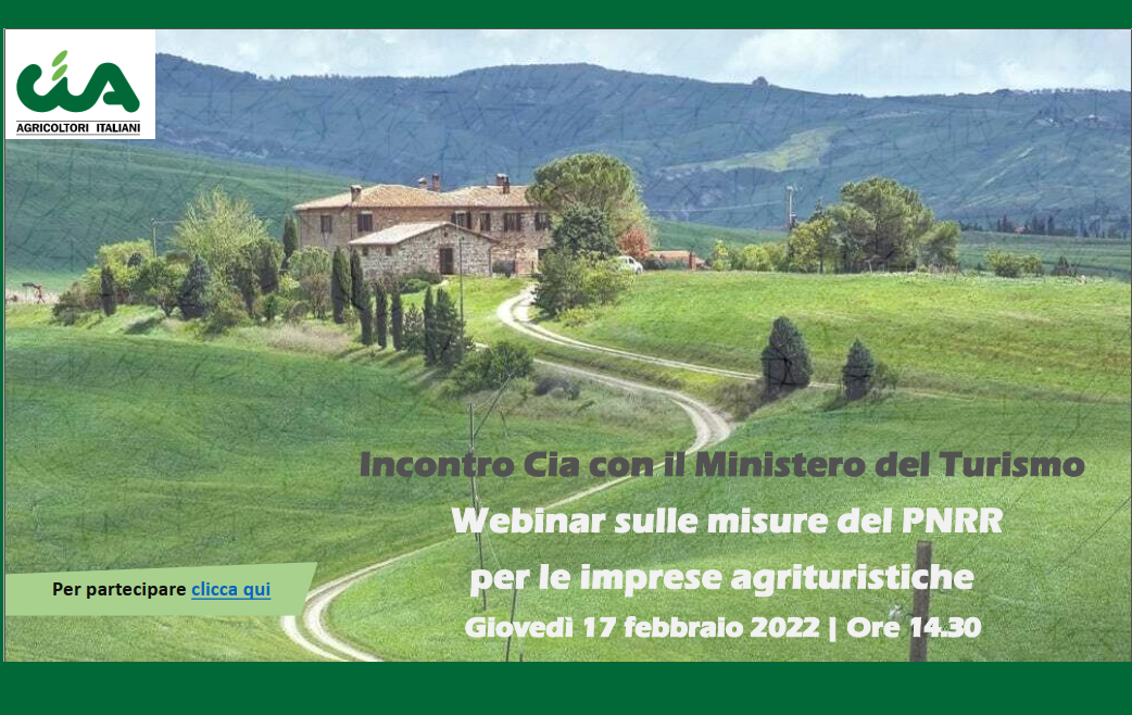 Agritur: webinar sulle misure PNRR