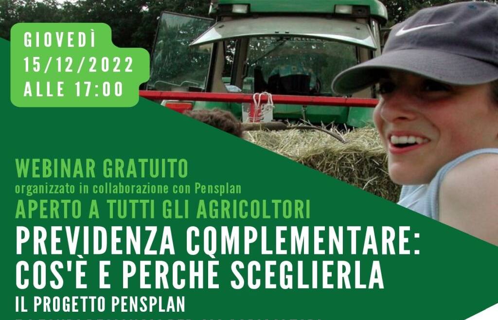 Webinar gratuito Previdenza complementare: cos’è e perché sceglierla? Giovedì 5.12.2022 ore17:00