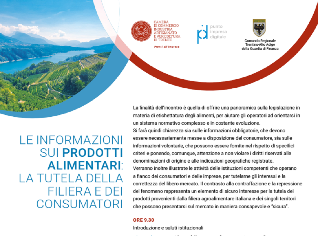 Incontro LE INFORMAZIONI SUI PRODOTTI ALIMENTARI – CCIAA
