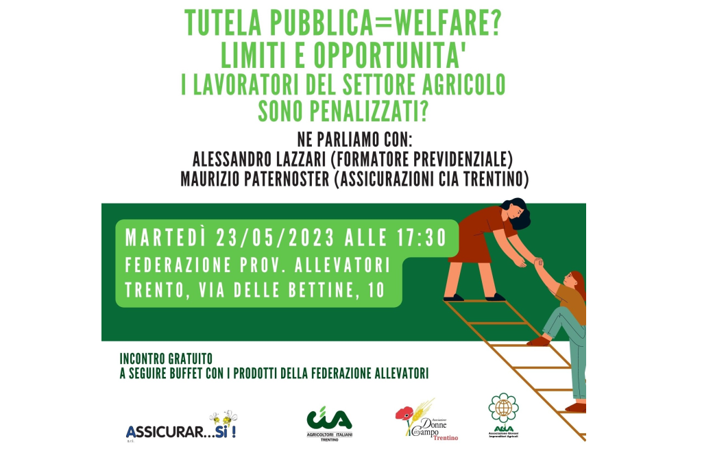 Incontro gratuito aperto a tutti gli interessati martedì 23 maggio ore 17:30 sede Fed. Prov. Allevatori
