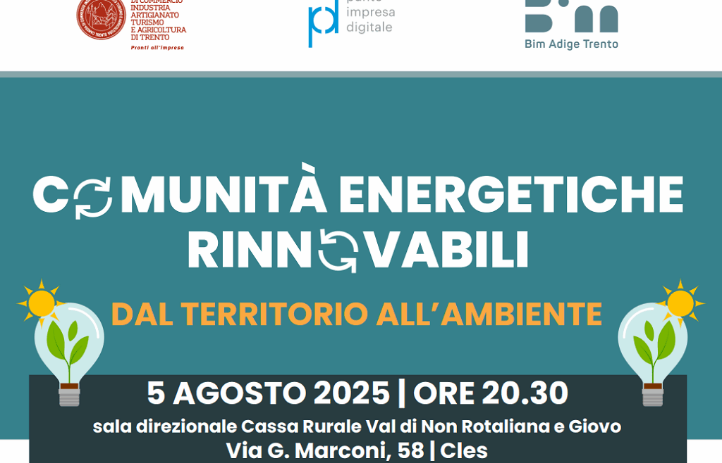 Comunità energetiche per il territorio: incontro pubblico