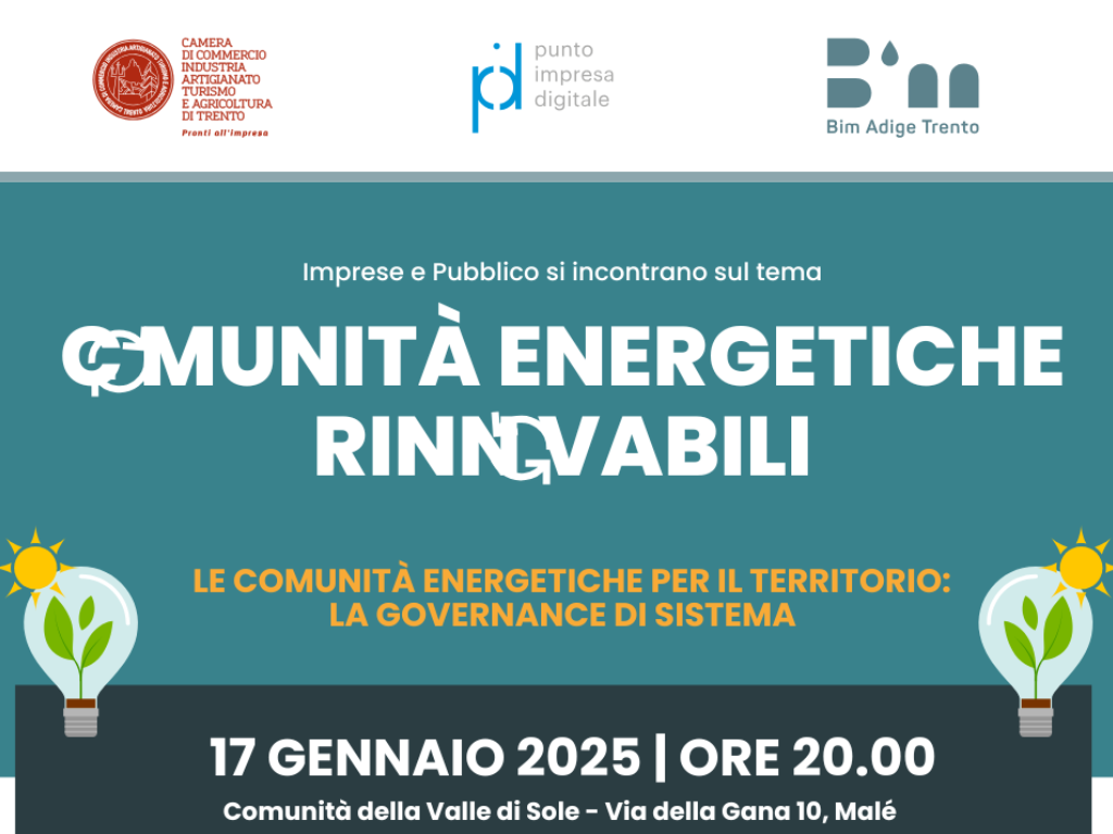 Comunità energetiche per il territorio: incontro pubblico