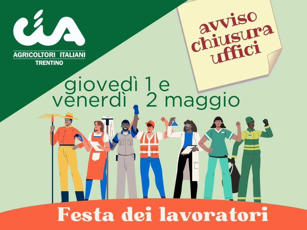 Chiusure uffici CIA del Trentino