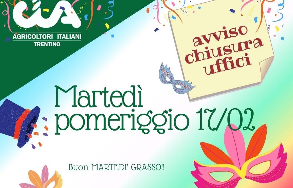 Chiusure uffici CIA del Trentino