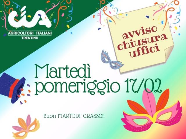 Chiusure uffici CIA del Trentino