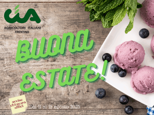 Chiusure estive uffici CIA del Trentino